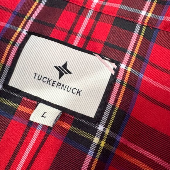 Tuckernuck Royal Stewart Tartan Palmerston Dress L large plaid ruffle collar - Picture 6 of 12